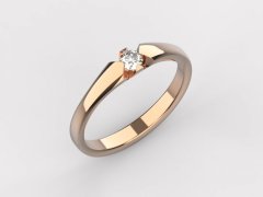 Zlatý zásnubní prsten 188