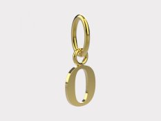 Zlatý přívěsek písmeno O