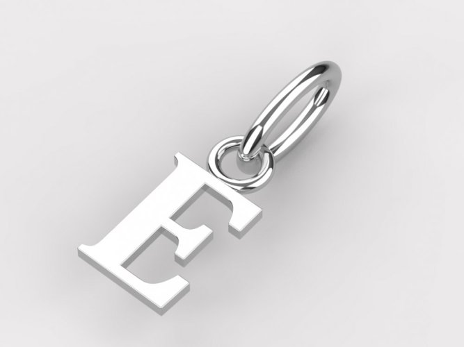 Zlatý přívěsek písmeno E