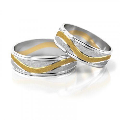 Zlaté snubní prsteny 2176 - Barva zlata: Růžové / Žluté