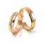 Zlaté snubní prsteny 3308 - Barva zlata: Žluté, Typ kamene: Moissanit