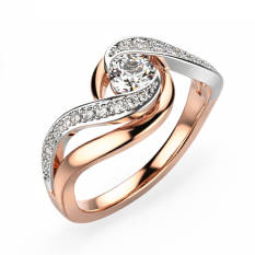 Zlatý zásnubní prsten 378