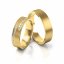 Zlaté snubní prsteny 3213 - Barva zlata: Bílé, Typ kamene: Moissanit