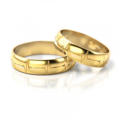 Zlaté snubní prsteny 2257 - Barva zlata: Bílé