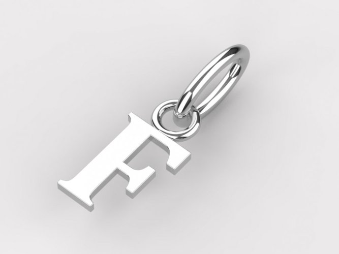 Zlatý přívěsek písmeno F