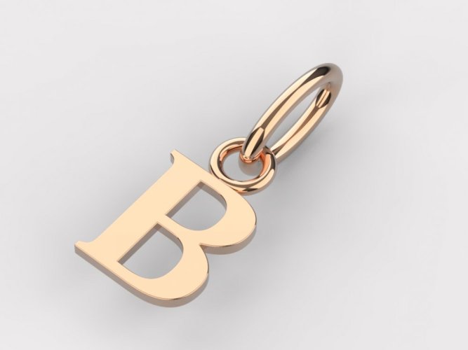 Zlatý přívěsek písmeno B