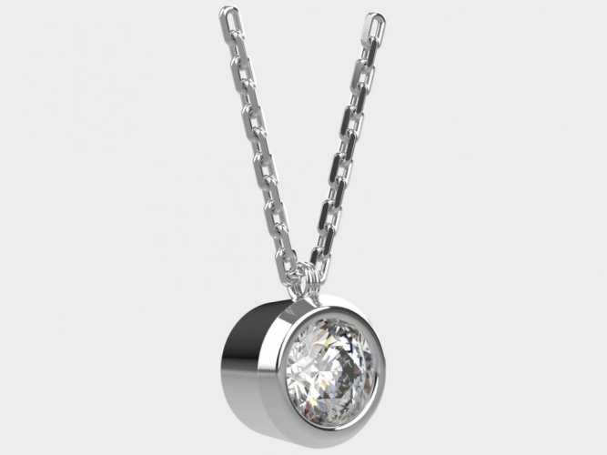 Dámský zlatý náhrdelník 012 - Barva zlata: Růžové, Typ kamene: Briliant