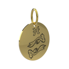 Zlatý přívěsek znamení Ryby