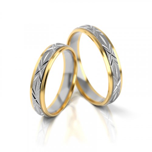 Zlaté snubní prsteny 2002 - Barva zlata: Růžové / Bílé