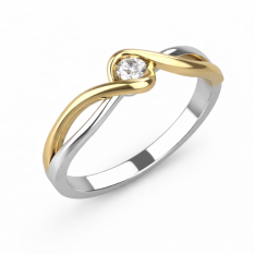 Zlatý zásnubní prsten 356R
