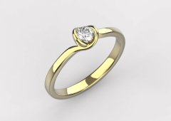 Zlatý zásnubní prsten 800