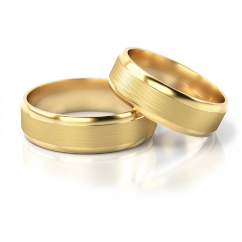 Zlaté snubní prsteny 2136 - Barva zlata: Růžové / Žluté