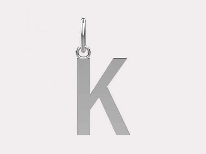 Zlatý přívěsek písmeno K
