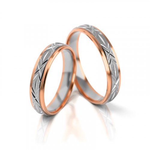 Zlaté snubní prsteny 2002 - Barva zlata: Bílé / Růžové