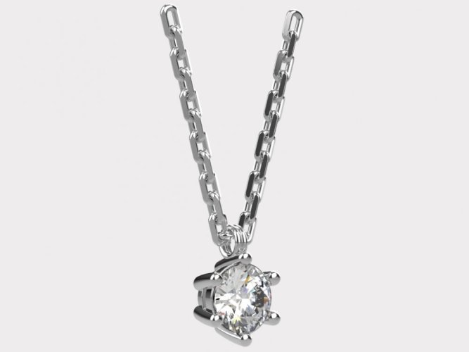 Dámský zlatý náhrdelník 018 - Barva zlata: Růžové, Typ kamene: Briliant