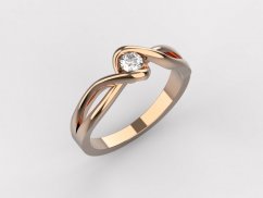 Zlatý zásnubní prsten 356