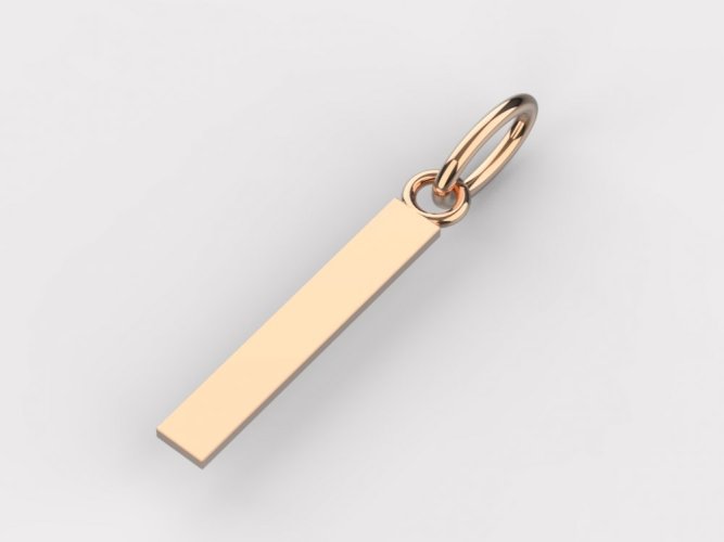 Zlatý přívěsek písmeno I