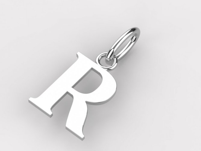 Zlatý přívěsek písmeno R