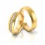 Zlaté snubní prsteny 3071 - Barva zlata: Bílé, Typ kamene: Briliant