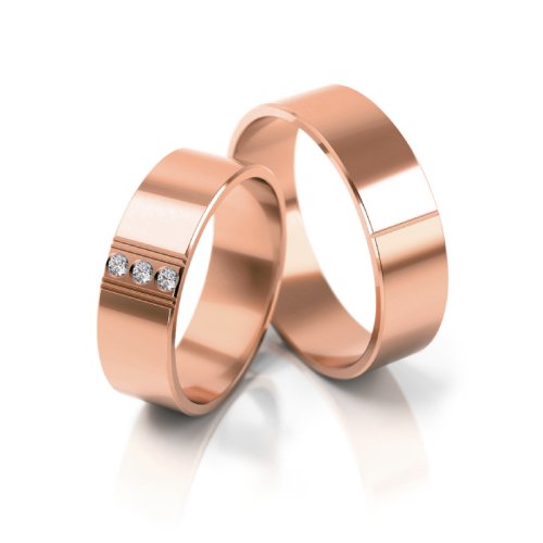 Zlaté snubní prsteny 3147 - Barva zlata: Bílé, Typ kamene: Zirkon