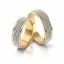 Zlaté snubní prsteny 3066 - Barva zlata: Růžové / Bílé