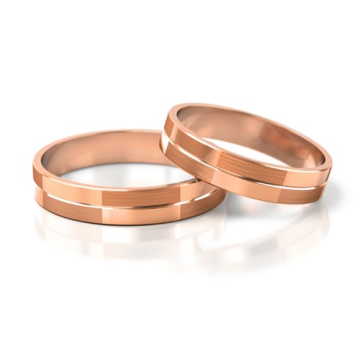 Zlaté snubní prsteny 2246 - Barva zlata: Růžové