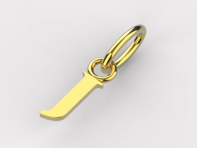 Zlatý přívěsek písmeno J