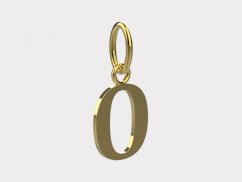 Zlatý přívěsek písmeno O