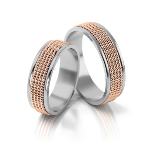 Zlaté snubní prsteny 3066 - Barva zlata: Růžové