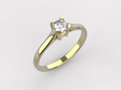 Zlatý zásnubní prsten 009