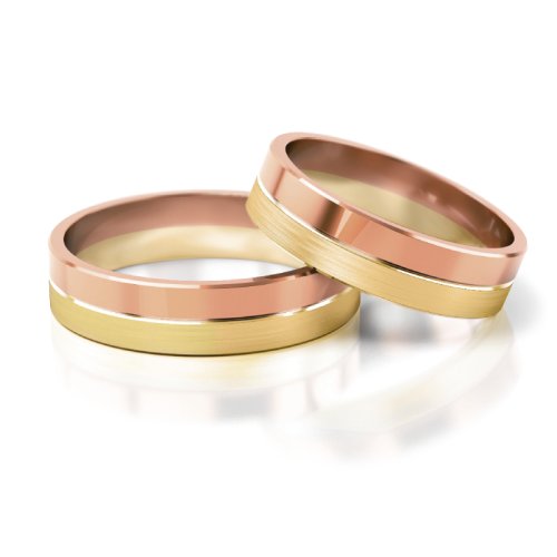 Zlaté snubní prsteny 2121 - Barva zlata: Bílé / Žluté