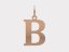 Zlatý přívěsek písmeno B