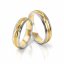 Zlaté snubní prsteny 2235 - Barva zlata: Růžové, Typ kamene: Moissanit