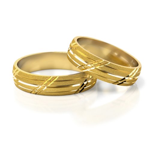 Zlaté snubní prsteny 2051 - Barva zlata: Žluté