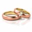 Zlaté snubní prsteny 3274 - Barva zlata: Žluté / Bílé, Typ kamene: Moissanit