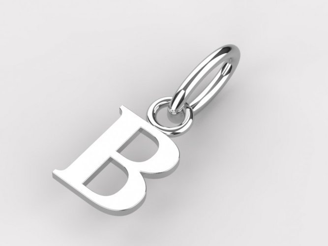 Zlatý přívěsek písmeno B