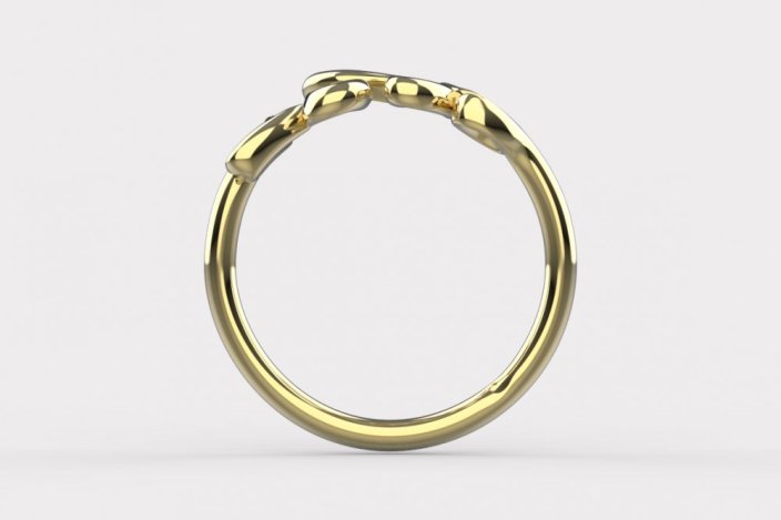 Dámský zlatý prsten Love 756 - Barva zlata: Žluté