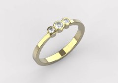 Zlatý zásnubní prsten 192