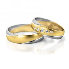 Zlaté snubní prsteny 4302