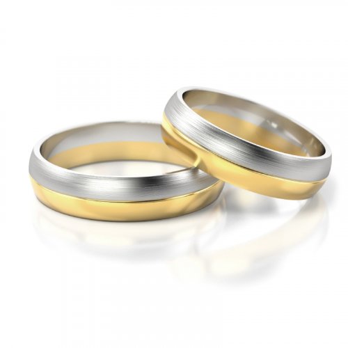 Zlaté snubní prsteny 2120 - Barva zlata: Bílé / Žluté