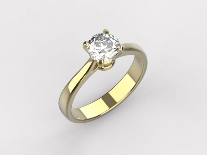 Zlatý zásnubní prsten 003