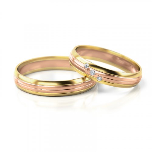Zlaté snubní prsteny 2238