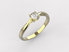 Zlatý zásnubní prsten 364