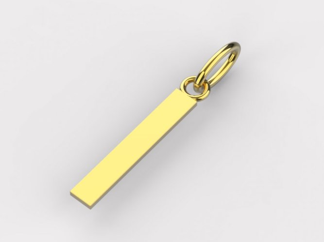 Zlatý přívěsek písmeno I