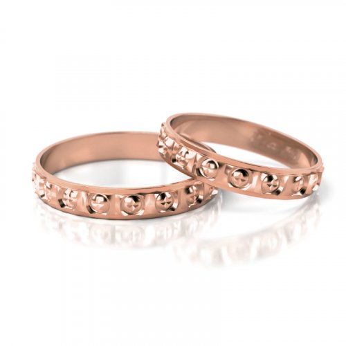 Zlaté snubní prsteny 2303 - Barva zlata: Bílé / Růžové