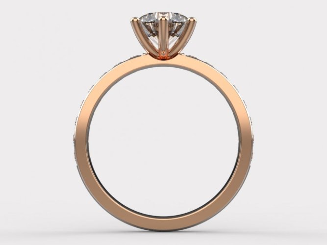 Zlatý zásnubní prsten 383